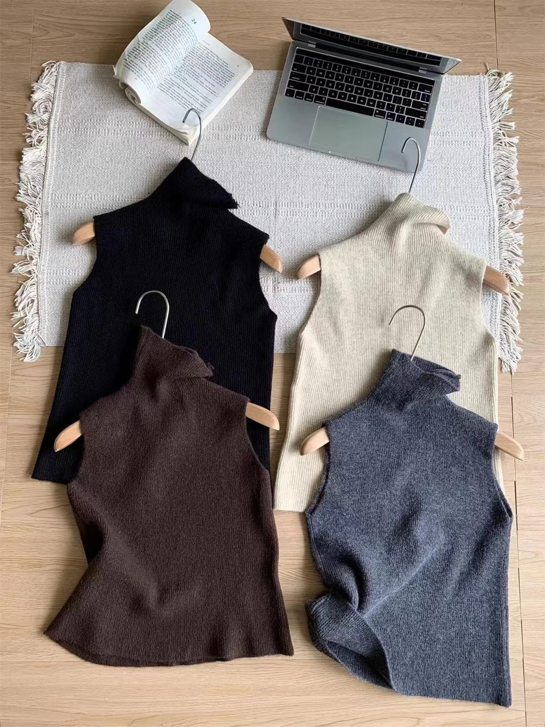 Spring Autumn Winter Crochet Cardigan Y2k High Waist Skirt Long Sweater Vest Jumper Dress Knitted Women Three Piece Sets