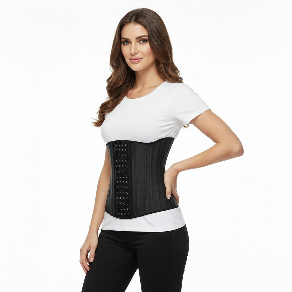 Women's Plain Latex Corset Waist Cincher Shapewear