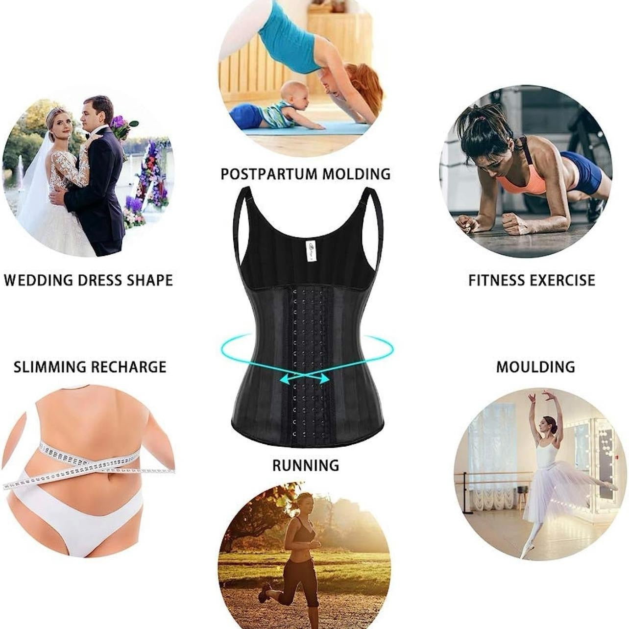 CORSET VEST WAIST TRAINER Cotton Compression Shapewear Womenswear Camisole